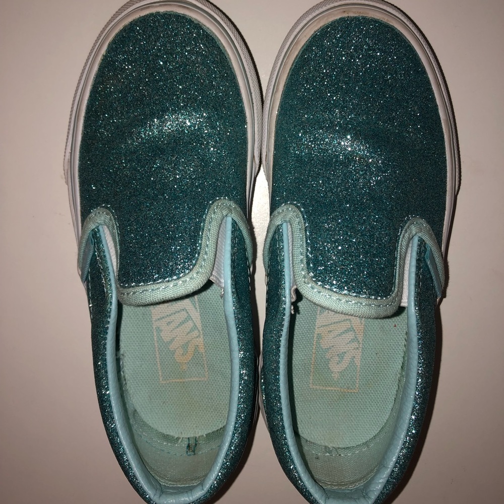 Girls sparkle vans size 11